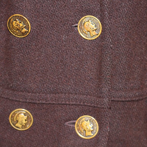 Roma XXVll Brown Fur Wool Coat - Picture 5 of 16